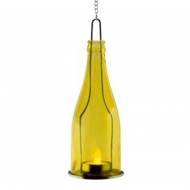 Dekorációs üveg LED mécsessel, sárga - GB 23/YE